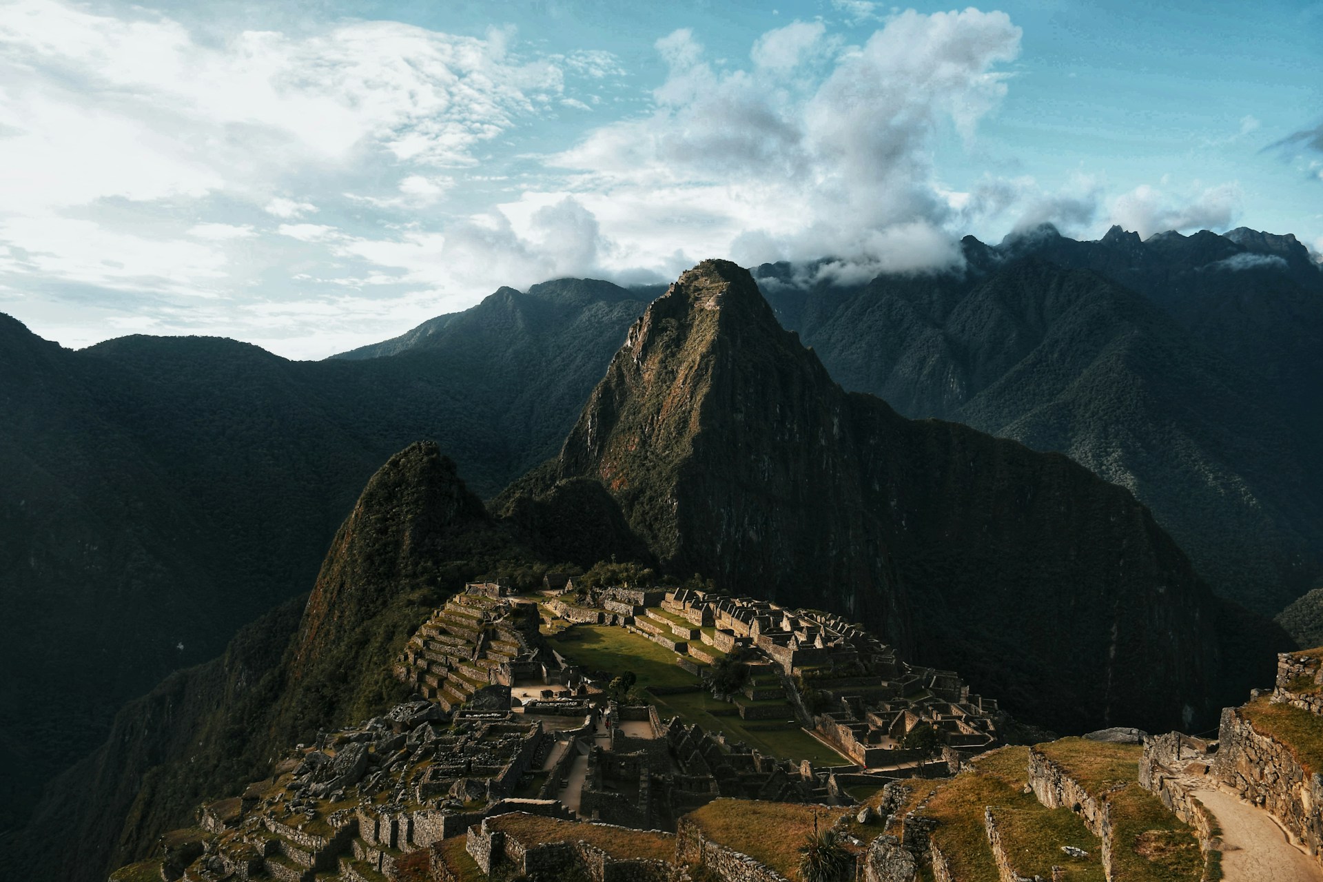 aerial view of Machu Picchu 